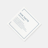 Leuke feiten Moderne chique minimalistische bruilo Servet (Hoek)