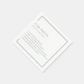 Leuke feiten Moderne chique minimalistische bruilo Servet (Hoek)