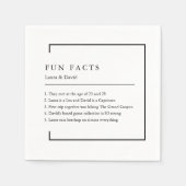 Leuke feiten Moderne chique minimalistische bruilo Servet (Voorkant)