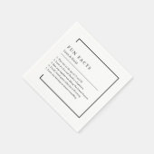 Leuke feiten Moderne chique minimalistische bruilo Servet (Hoek)