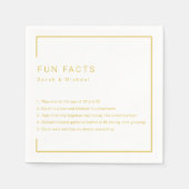 Leuke feiten Moderne chique minimalistische bruilo Servet (Voorkant)