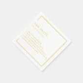 Leuke feiten Moderne chique minimalistische bruilo Servet (Hoek)