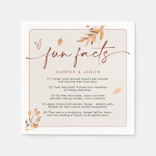 Leuke feiten Moderne chique minimalistische herfst Servet (Voorkant)