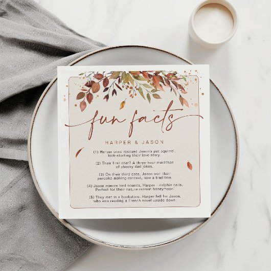 Leuke feiten Moderne chique minimalistische herfst Servet