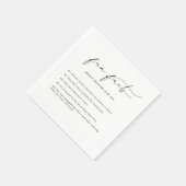 Leuke feiten Moderne elegante kalligrafie bruiloft Servet (Hoek)