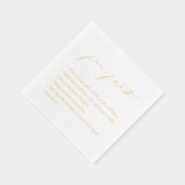 Leuke feiten Moderne minimalistische bruiloft Folie Servetten (Rechts)