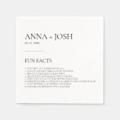 Leuke feiten Moderne Typografie Huwelijksfeest Ser Servet (Voorkant)