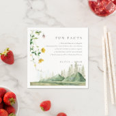 Leuke feiten Mountain Forest Boho Wildflower bruil Servet (Insitu)