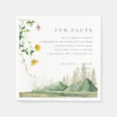 Leuke feiten Mountain Forest Boho Wildflower bruil Servet (Voorkant)