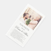 Leuke feiten over bruid & bruidegom Moderne eenvou Servet (Hoek)