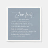 Leuke feiten over bruid en bruidegom bruiloft servet (Voorkant)