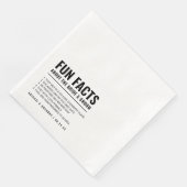 Leuke feiten over de bruid + bruidegom bruiloft servet (Hoek)