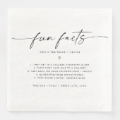 Leuke feiten over de bruid + bruidegom bruiloft servet (Voorkant)