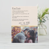 Leuke Feiten over de Bruid & bruidegom Foto op Cre Kaart (Staand voorkant)