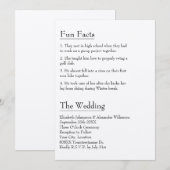 Leuke feiten over de bruid en bruidegom moderne br kaart (Voorkant / Achterkant)