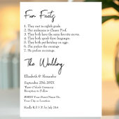 Leuke feiten over de bruid en bruidegom moderne br kaart