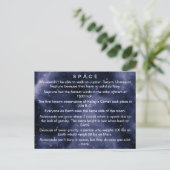 Leuke feiten over de ruimte briefkaart (Staand voorkant)