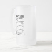 Leuke Feiten over de Voeding van Webontwikkelaars Matglas Bierpul (Voorkant links)