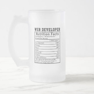 Leuke Feiten over de Voeding van Webontwikkelaars Matglas Bierpul