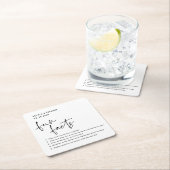 Leuke Feiten over het paar Bruiloft Kartonnen Onderzetters (Insitu)