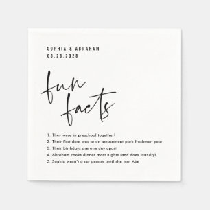 Leuke Feiten over het paar Bruiloft Servet