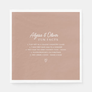 Leuke feiten over het paar bruiloft servet