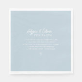 Leuke feiten over het paar bruiloft servet (Voorkant)