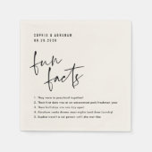 Leuke Feiten over het paar Bruiloft Servet (Voorkant)