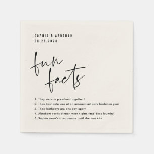 Leuke Feiten over het paar Bruiloft Servet