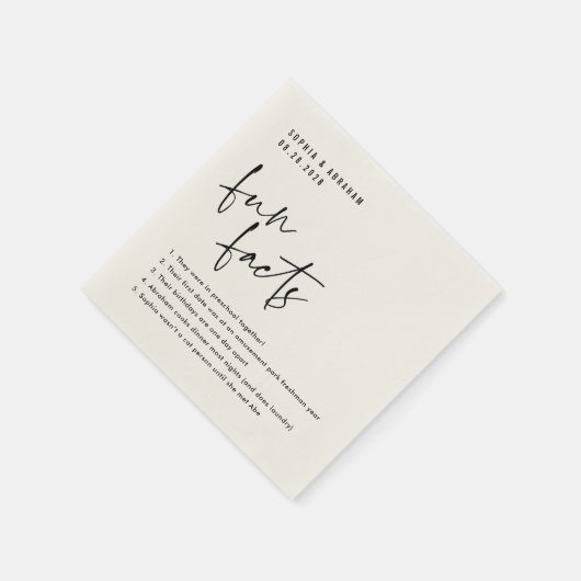 Leuke Feiten over het paar Bruiloft Servet (Hoek)