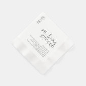 Leuke Feiten Over Het Paar - Moderne Bruiloft Servet (Hoek)