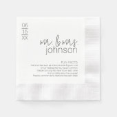 Leuke Feiten Over Het Paar - Moderne Bruiloft Servet (Voorkant)