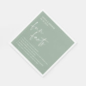 Leuke feiten over het paar Sage Green Wedding Servet (Hoek)