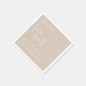 Leuke Feiten over het paar Sandy Beige Bruiloft Servet (Hoek)