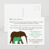 Leuke feiten over olifanten briefkaart (Voorkant / Achterkant)