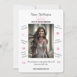 Leuke feiten Pageant Promo Autograph Kaarten