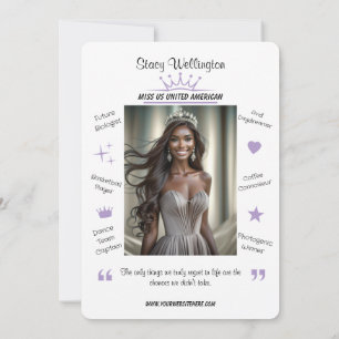 Leuke feiten Pageant Promo Autograph Kaarten