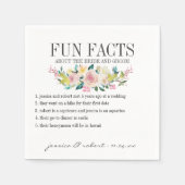 Leuke feiten Pastel Bloemen gepersonaliseerd Servet (Voorkant)