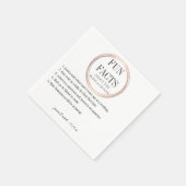 Leuke feiten Roos Gold Rings Gepersonaliseerd Servet (Hoek)