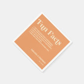 Leuke feiten Sinaasappel Retro 70's Vintage bruilo Servet (Hoek)