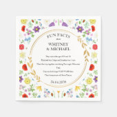 Leuke Feiten Spring Wildflower Bloemen Trouwservet Servet (Voorkant)