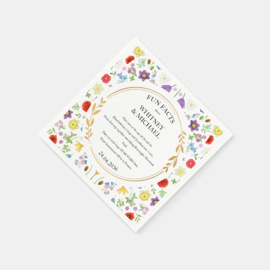 Leuke Feiten Spring Wildflower Bloemen Trouwservet Servet (Hoek)