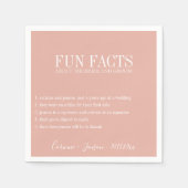 Leuke feiten stoffig Roos gepersonaliseerd Servet (Voorkant)