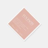 Leuke feiten stoffig Roos gepersonaliseerd Servet (Hoek)