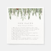 Leuke feiten Vakantie bruiloft gepersonaliseerd Servet (Voorkant)