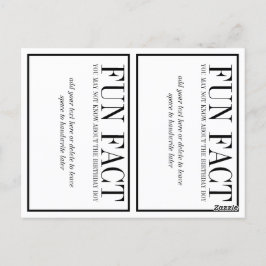 Leuke feiten verjaardagsfeestje decoraties ballon  briefkaart