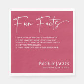 Leuke Feiten Viva Magenta Classic Minimal Bruiloft Servet (Voorkant)