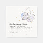 Leuke Feiten Waterverf Disco Balls Verjaardagsfees Servet (Voorkant)