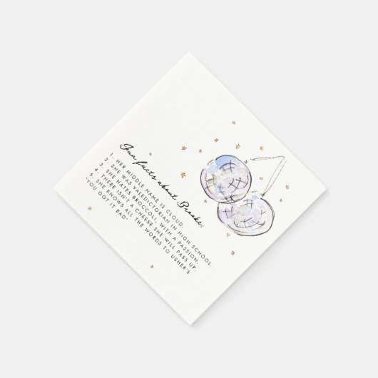 Leuke Feiten Waterverf Disco Balls Verjaardagsfees Servet (Hoek)