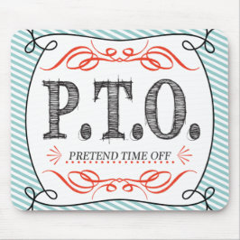 Leuke felicitatie: bevorderd naar nep vrije tijd muismat